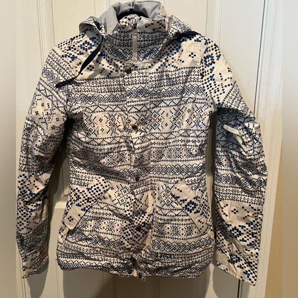 Burton Jackets & Blazers - Burton Ginger Dry Ride Pixelated Fair Isle Snowboard Jacket women’s size small